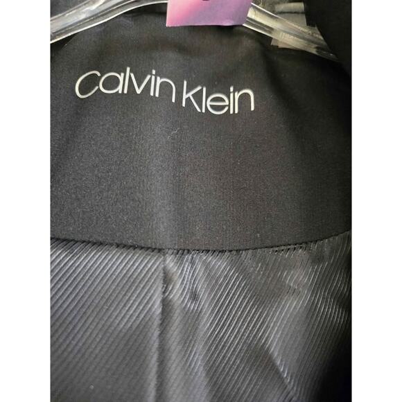 Calvin Klein Black Trench Coat / Fit & Flare Jacket Listing - Picture 3 of 6